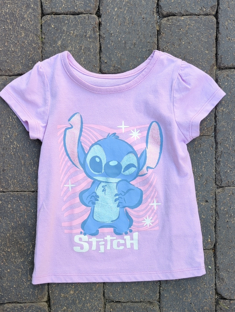 Disney's Stitch Sparkle Graphic Tee, 4yrs